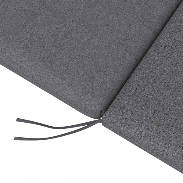 2-Piece Patio Chair Cushions Pillows, Seat Replacement Patio Cushions Set with Ties for Indoor Outdoor Garden Furniture, Grey