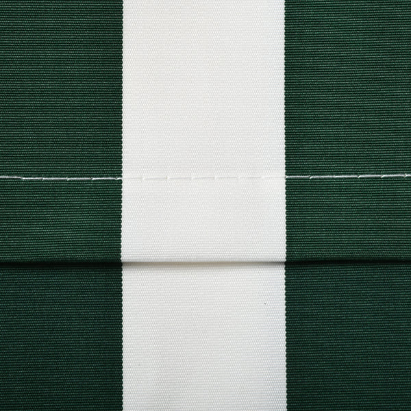 10' x 8' Retractable Awning Fabric Replacement Outdoor Sunshade Canopy Awning Cover, UV Protection, Green and White
