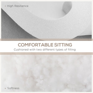 Replacement Cushions for Rattan Furniture, 14 Piece Outdoor Seat Cushion Pad for Patio Conversation Set, 7 Seat Cushions and 7 Back Cushions, Cream White