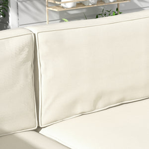 Replacement Cushions for Rattan Furniture, 14 Piece Outdoor Seat Cushion Pad for Patio Conversation Set, 7 Seat Cushions and 7 Back Cushions, Cream White