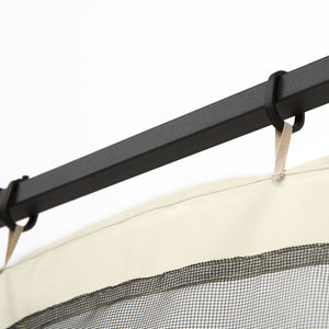 Replacement Mosquito Netting for Gazebo 10' x 13' Black Screen Walls for Canopy with Zippers for Parties and Outdoor Activities, Cream White