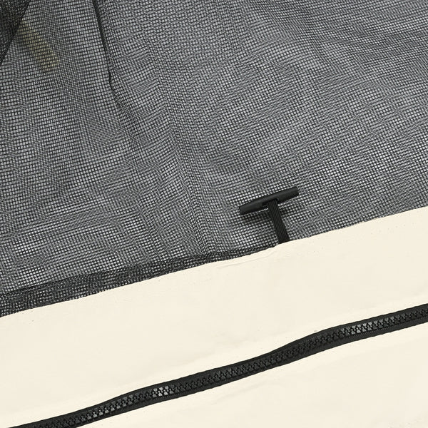 Replacement Mosquito Netting for Gazebo 12' x 12' Black Screen Walls for Canopy with Zippers for Parties and Outdoor Activities, Cream White