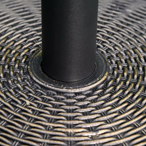 13kg Garden Parasol Base Holder, Cement Outdoor Market Umbrella Stand, Fits 35mm/38mm/48mm Poles, Black