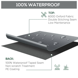 Patio Furniture Covers Waterproof, 600D Heavy Duty Oxford Outdoor Patio Cover, UV-Resistant Outdoor Lounge Chair Cover, 80.7" x 75.6" x 24", Grey