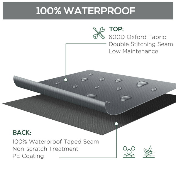 Patio Furniture Covers Waterproof, 600D Heavy Duty Oxford Outdoor Patio Cover, UV-Resistant Outdoor Lounge Chair Cover, 80.7" x 75.6" x 24", Grey