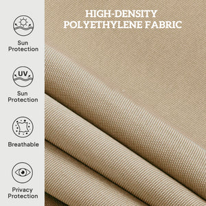 8'W x 6'H Roller Shades, Outdoor Blinds Cordless Roll Up Shade for Porch Balcony Gazebo, Beige