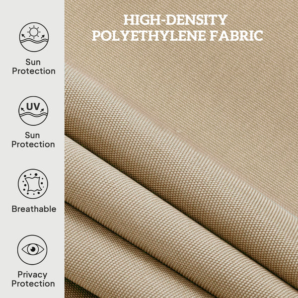 8'W x 6'H Roller Shades, Outdoor Blinds Cordless Roll Up Shade for Porch Balcony Gazebo, Beige