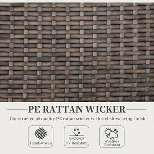 Folding Wicker Dining Chair, PE Rattan Patio Dining Chair Outdoor with Steel Frame, Armrest, Backrest for Garden, Backyard, Porch, Brown