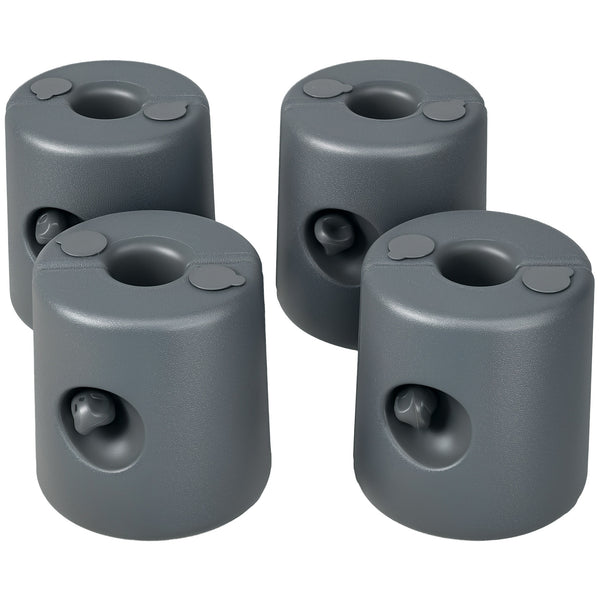 Gazebo Weights Set of 4 with Lock Design for Wind Resistance, 48KG Stably Secure Weights for Tent Gazebo Umbrella, Water or Sand Filled