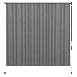 6'W x 6'H Roller Shades, Outdoor Blinds Cordless Roll Up Shade for Porch Balcony Gazebo, Light Grey