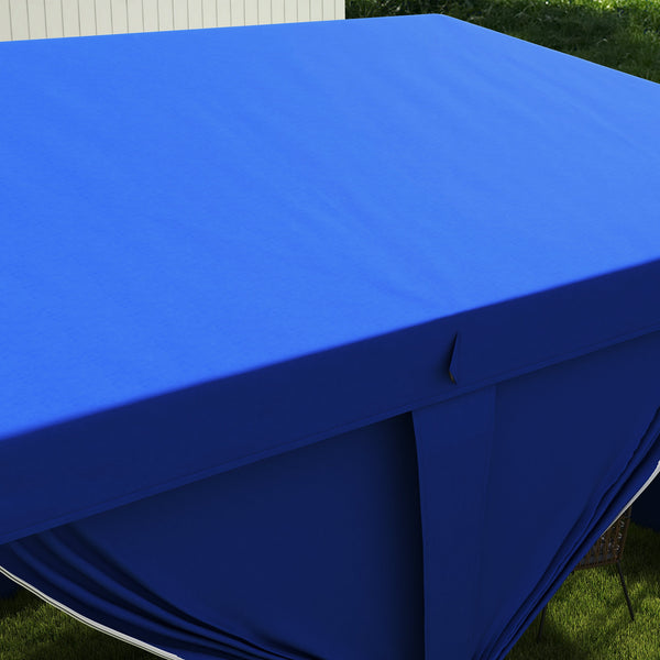 3 x 6 m Garden Pop Up Gazebo, Wedding Party Tent Marquee, Water Resistant Awning Canopy with Sidewalls, Windows, Carry Bag, Blue