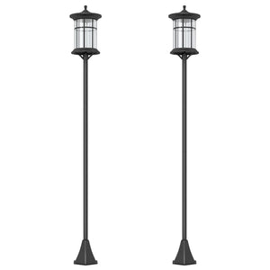 Solar Lamp Post Light, 72" LED Outdoor Street Light, Waterproof IP44 for Patio, Garden, Backyard, Pathway, Cool White, 2 Pack