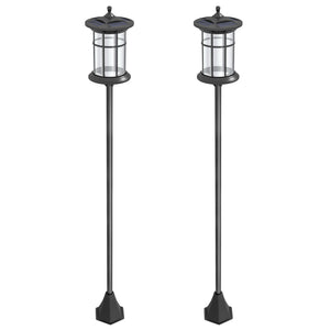 Solar Lamp Post Light, 72" LED Outdoor Street Light, Waterproof IP44 for Patio, Garden, Backyard, Pathway, Cool White, 2 Pack