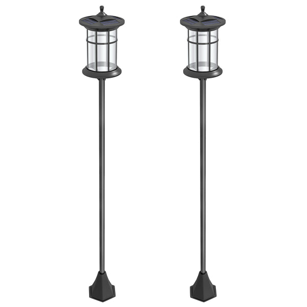 Solar Lamp Post Light, 72" LED Outdoor Street Light, Waterproof IP44 for Patio, Garden, Backyard, Pathway, Cool White, 2 Pack