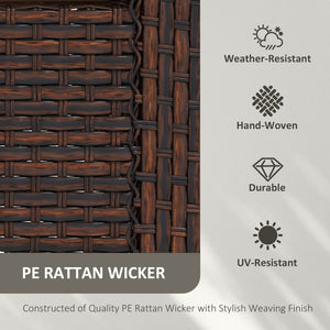 PE Rattan 360° Swivel Patio Chair with Cushion, Patio Wicker Chair with Armrest, Backrest, Brown
