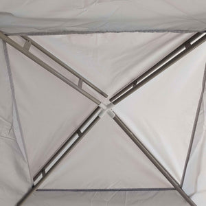 10' x 10' Canopy Tent, Party Tent with Mesh Netting and Double Tier Roof for Backyard, Garden, Patio, Outdoor, Grey
