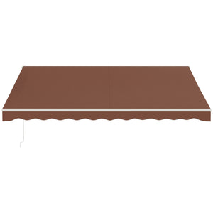 13' x 10' Electric Awning, Retractable Awning Sun Shade Shelter with Remote Controller, Manual Crank Handle and Aluminum Frame, for Deck, Balcony, Yard, Coffee