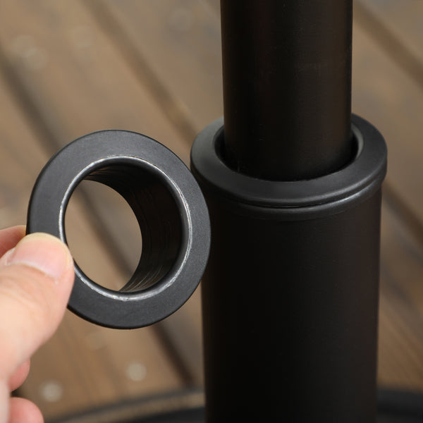 21" Round Resin Patio Umbrella Base, 40 lb Heavy Duty Market Umbrella Base Stand, Umbrella Holder for Outdoor, Garden, Backyard, Bronze