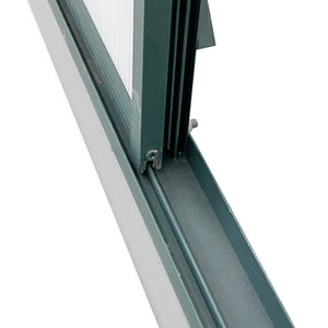 6' x 12' x 6.5' Polycarbonate Greenhouse, Walk-in Green House with Adjustable Roof Vent Galvanized Base Sliding Door Rain Gutter for Outdoor Garden Backyard, Green