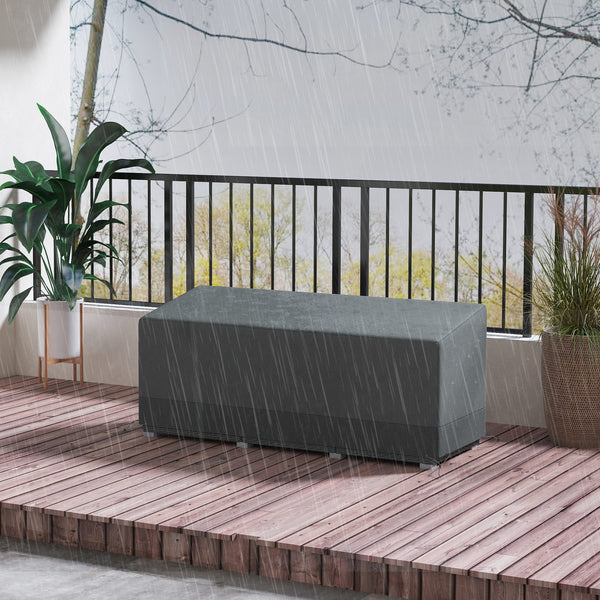 Patio Furniture Covers Waterproof for 3 Seater Sofa Bistro Set, 600D Heavy Duty Oxford Outdoor Patio Cover, UV-Resistant Sectional Couch Cover, 75" x 28.3" x 29.9", Grey