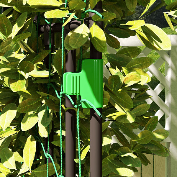 Garden Arch Trellis, 8 FT Tall Metal Plant Trellis Support with Trellis Netting, Outdoor Archway Trellis for Climbing Plants, Vegetables, Flowers, Fruits
