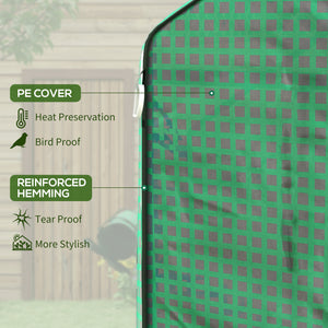 Walk-in Greenhouse Replacement Cover for Model 01-0472 with Roll-up Door and Mesh Windows, 55"x56.25"x74.75" Reinforced Anti-Tear PE Hot House Cover (Frame Not Included), Green