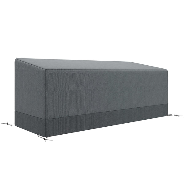 Patio Furniture Covers Waterproof for 3 Seater Sofa Bistro Set, 600D Heavy Duty Oxford Outdoor Patio Cover, UV-Resistant Sectional Couch Cover, 75" x 28.3" x 29.9", Grey