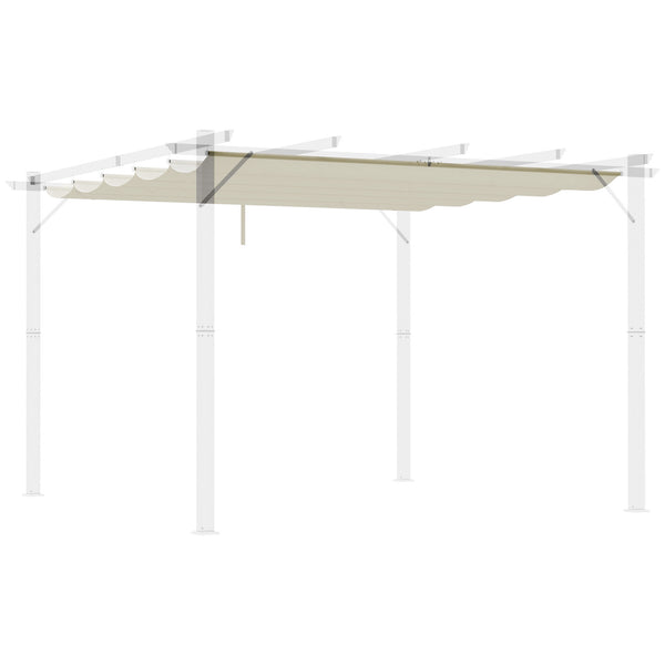 Retractable Replacement Pergola Canopy for 10' x 10' Pergola, Pergola Cover Replacement, Cream White