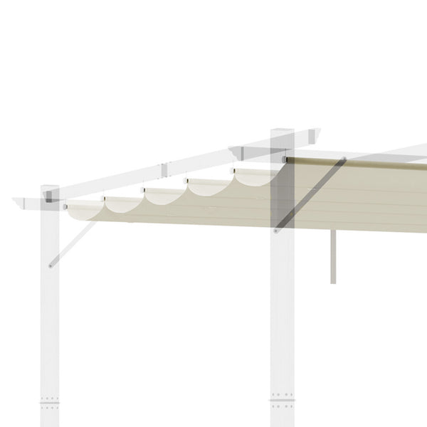 Retractable Replacement Pergola Canopy for 10' x 10' Pergola, Pergola Cover Replacement, Cream White