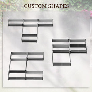 8 x 8ft DIY Raised Garden Bed, Set of 5 Large Steel Box Planters for Outdoor Plants, Vegetables, Flowers, Herbs, Easy Assembly, Grey