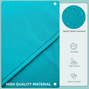 14Pcs Outdoor Cushion Covers, Patio Cushion Covers Replacement for Rattan Sofa Set - No Cushion Included, Light Blue