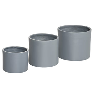 Set of 3 Outdoor Planter Set, 13/11.5/9 in, Flower Pots with Drainage Holes, Outdoor Plant Pots for Patio, Yard, Garden