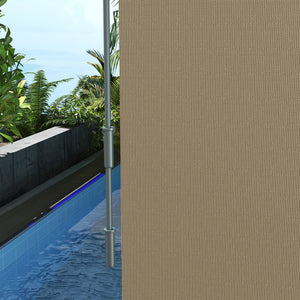 6'W x 6'H Roller Shades, Outdoor Blinds Cordless Roll Up Shade for Porch Balcony Gazebo, Beige