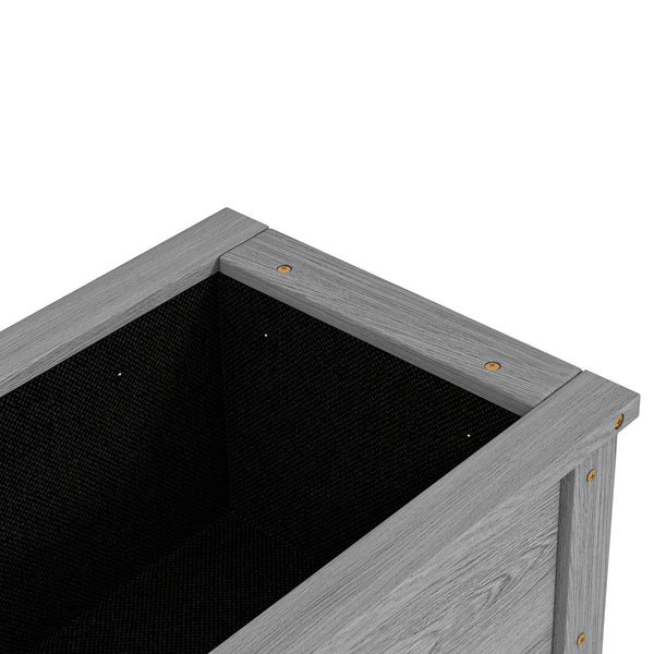 Wooden Raised Garden Bed, Elevated Planter Box with Storage Shelf and Drainage Holes, Raised Planter with Legs for Flowers, Vegetables, Herbs, Grey