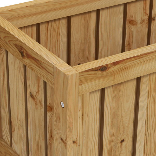 Wooden Trellis Planter, Raised Beds for Garden with Wheels and Drainage Holes, Privacy Screen Planter Box to Grow Vegetables, Herbs and Flowers for Garden, Patio, Deck, Natural