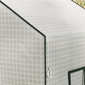 Walk-in Greenhouse Cover Replacement with Roll-up Door and Mesh Windows, Reinforced PE Hot House, Cover COVER ONLY, 140 x 73 x 190cm, White