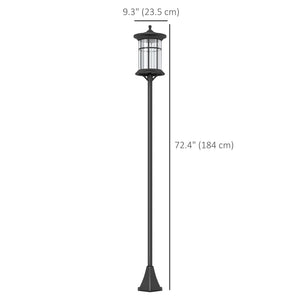 Solar Lamp Post Light, 72" LED Outdoor Street Light, Waterproof IP44 for Patio, Garden, Backyard, Pathway, Cool White