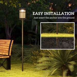 Solar Lamp Post Light, 72" LED Outdoor Street Light, Waterproof IP44 for Patio, Garden, Backyard, Pathway, Cool White
