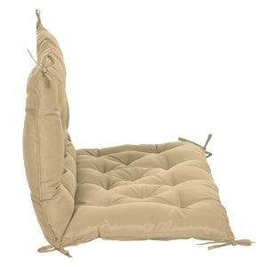 Porch Swing Cushion Garden Bench Cushion with Backrest, Non-Slip 2-Seater Thick Pad, Swing Chair Mat Replacement for Indoor and Outdoor, 39.4" x 38.6", Khaki