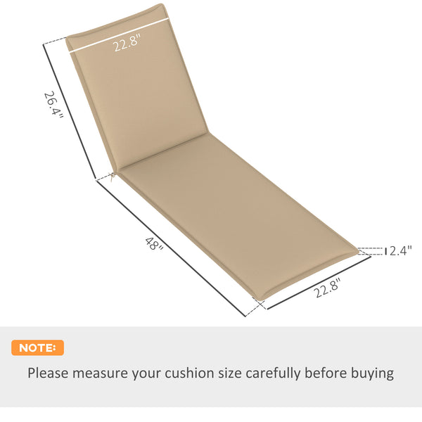 Outdoor Lounge Chair Cushion Set of 2, UPF50+ 200gsm Fabric and 25D High-Density Foam, Foldable Patio Chaise Lounge Cushion Set, Fade Resistant for Lawn Pool, 76" x 23", Beige