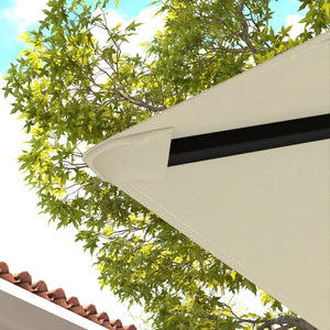 3 x 3(m) Gazebo Canopy Replacement Cover, Garden Gazebo Roof Replacement with Drain Holes, Water Resistant PVC Coating, 370g/㎡, UPF30+, TOP COVER ONLY, Cream White