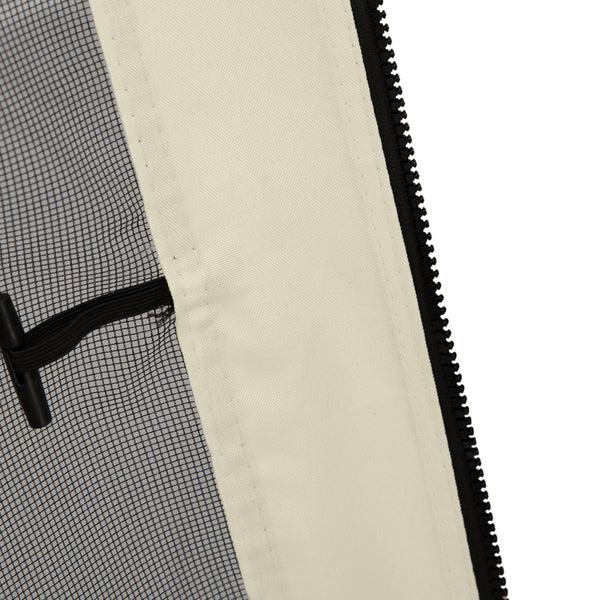 Replacement Mosquito Netting for Gazebo 10' x 10' Black Screen Walls for Canopy with Zippers for Parties and Outdoor Activities, Cream White