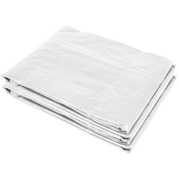 3 x 2 x 2m Greenhouse Replacement Cover ONLY Winter Garden Plant PE Cover for Tunnel Walk-in Greenhouse with Roll-up Windows Door Outdoor, White