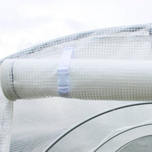 3 x 2 x 2m Greenhouse Replacement Cover ONLY Winter Garden Plant PE Cover for Tunnel Walk-in Greenhouse with Roll-up Windows Door Outdoor, White