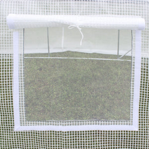 3 x 2 x 2m Greenhouse Replacement Cover ONLY Winter Garden Plant PE Cover for Tunnel Walk-in Greenhouse with Roll-up Windows Door Outdoor, White