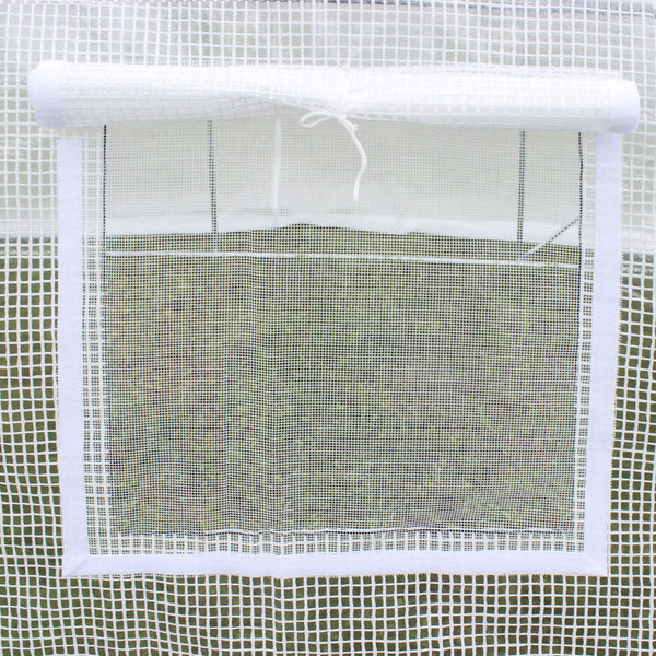 3 x 2 x 2m Greenhouse Replacement Cover ONLY Winter Garden Plant PE Cover for Tunnel Walk-in Greenhouse with Roll-up Windows Door Outdoor, White