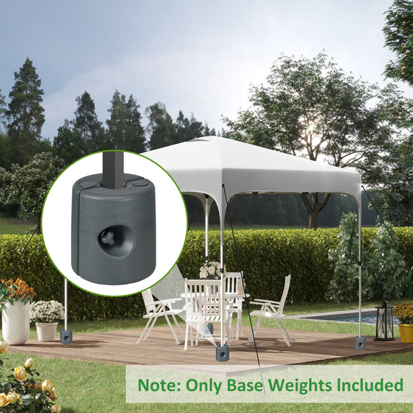 Gazebo Weights Set of 4 with Lock Design for Wind Resistance, 48KG Stably Secure Weights for Tent Gazebo Umbrella, Water or Sand Filled