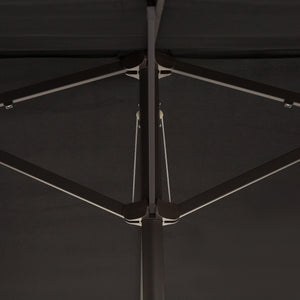 15ft Double-sided Patio Umbrella with Twin Canopy, Extra Large Outdoor Parasol with Crank for Pool, Deck, Market, Black