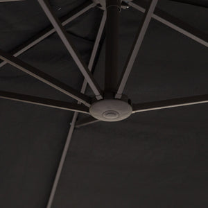 4.6m Garden Parasol Double-Sided Sun Umbrella Patio Market Canopy Shade Outdoor Black - NO BASE