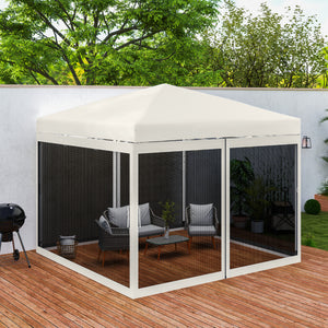 Gazebo Mosquito Netting, Replacement Mosquito Netting with Zippers for 10' x 10' Pop-Up Canopy Tent, 2 Panel Mesh Netting Screen Walls (Mosquito Net Only)